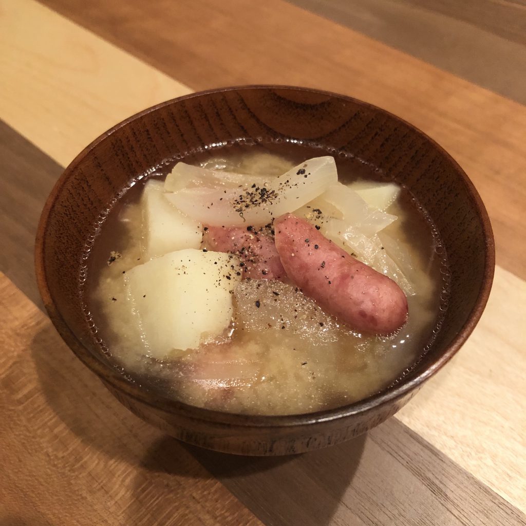 SAUSAGE miso soup