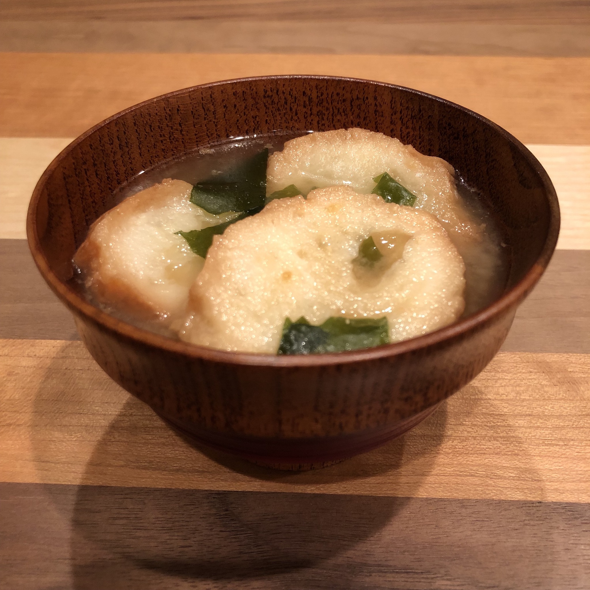FU (wheat gluten cake) miso soup