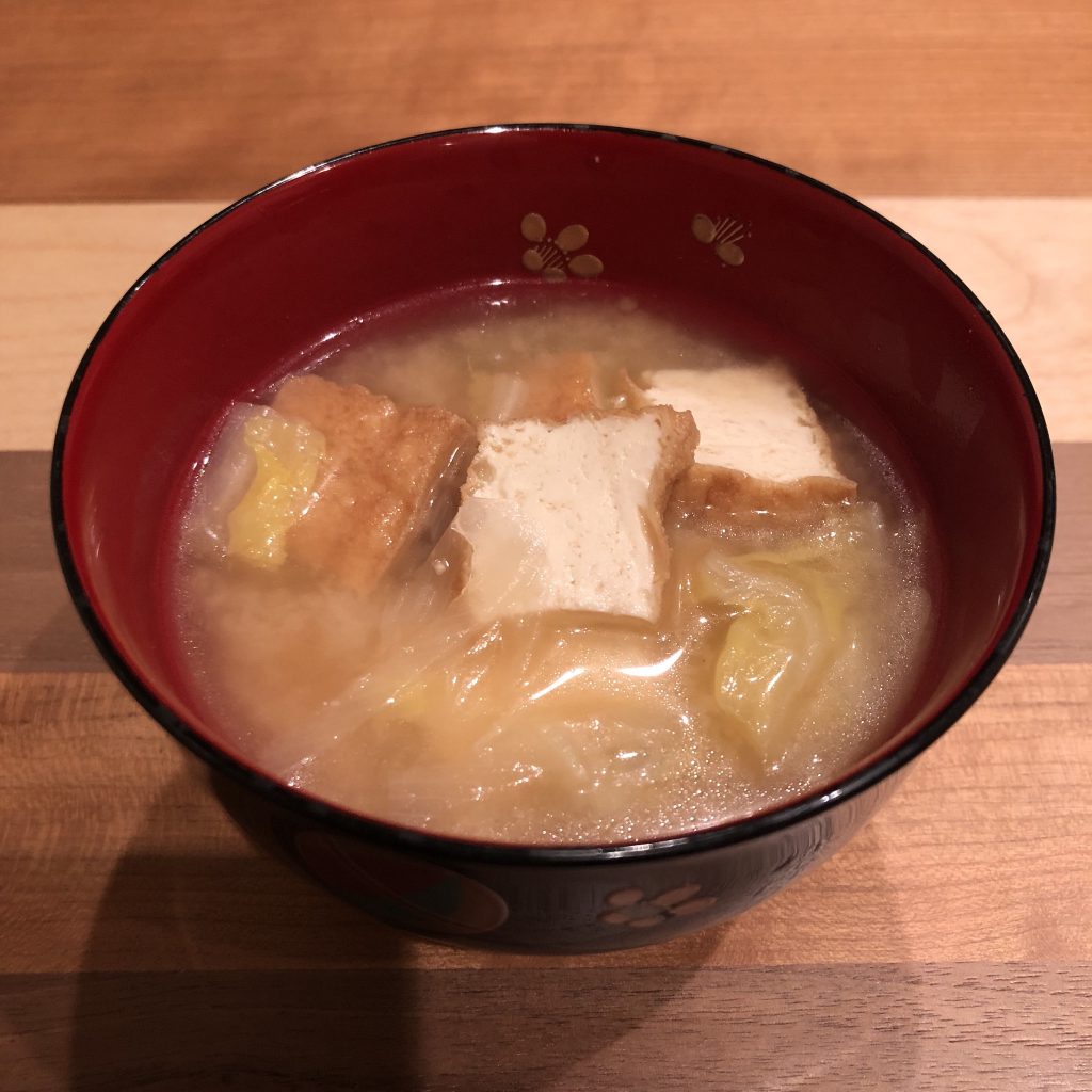 THICK FRIED TOFU miso soup