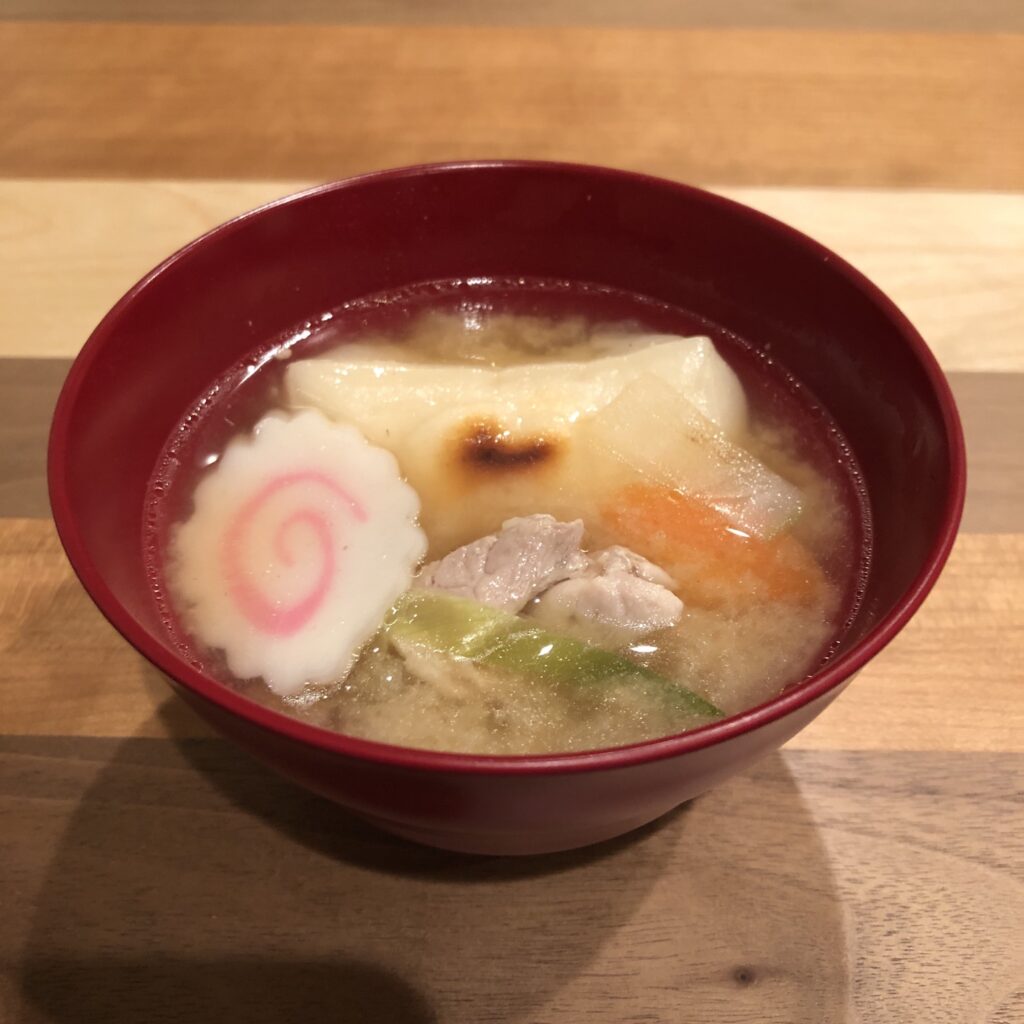 MISO OZONI: rice cake miso soup