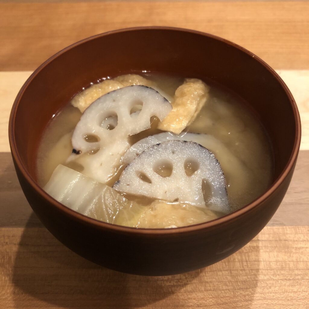 LOTUS ROOT miso soup