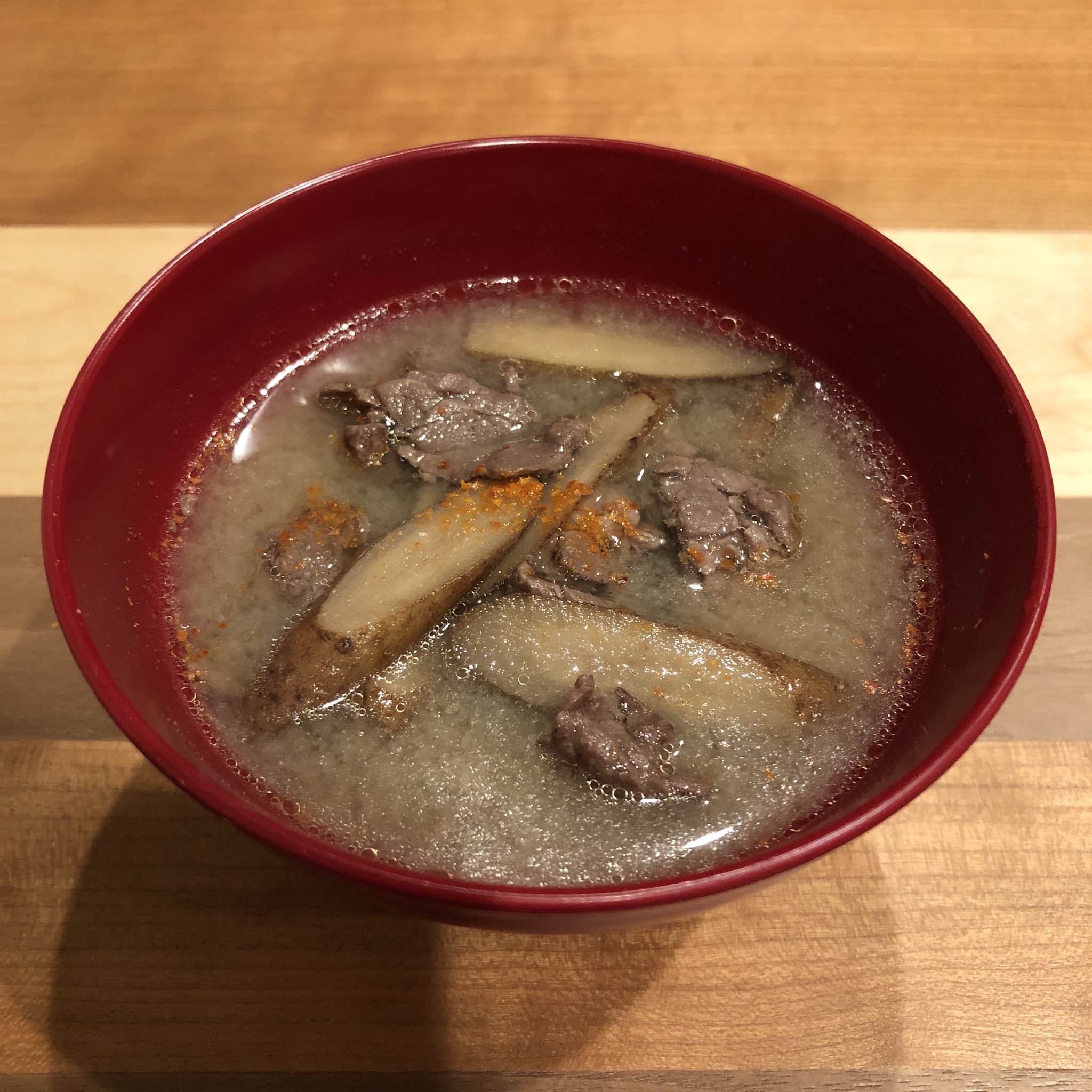 BEEF & BURDOCK miso soup