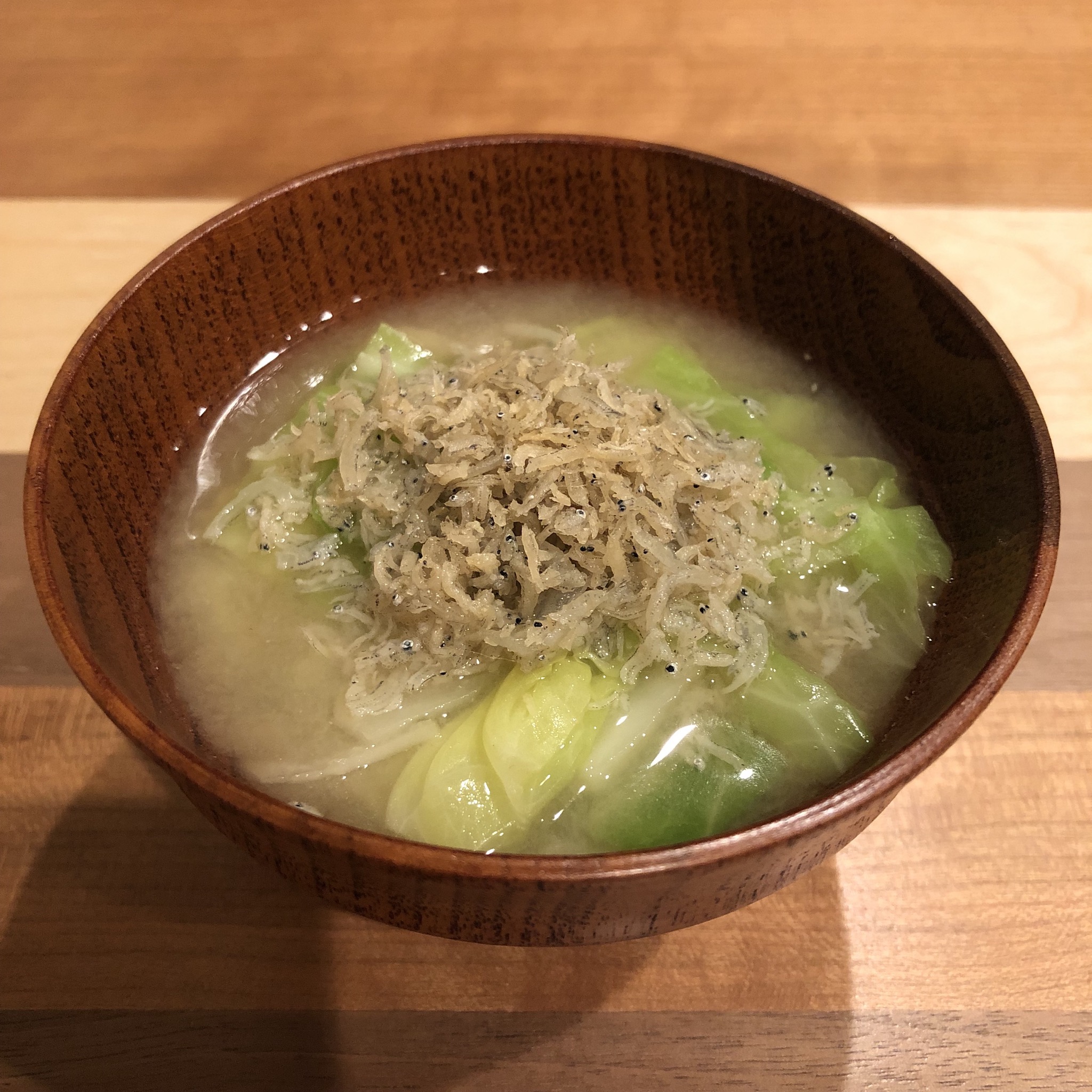 CABBAGE & YOUNG SARDINES miso soup