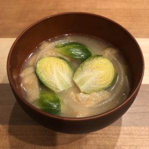 BRUSSELS SPROUTS miso soup recipe