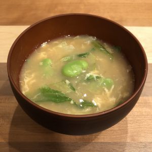 BROAD BEAN miso soup recipe