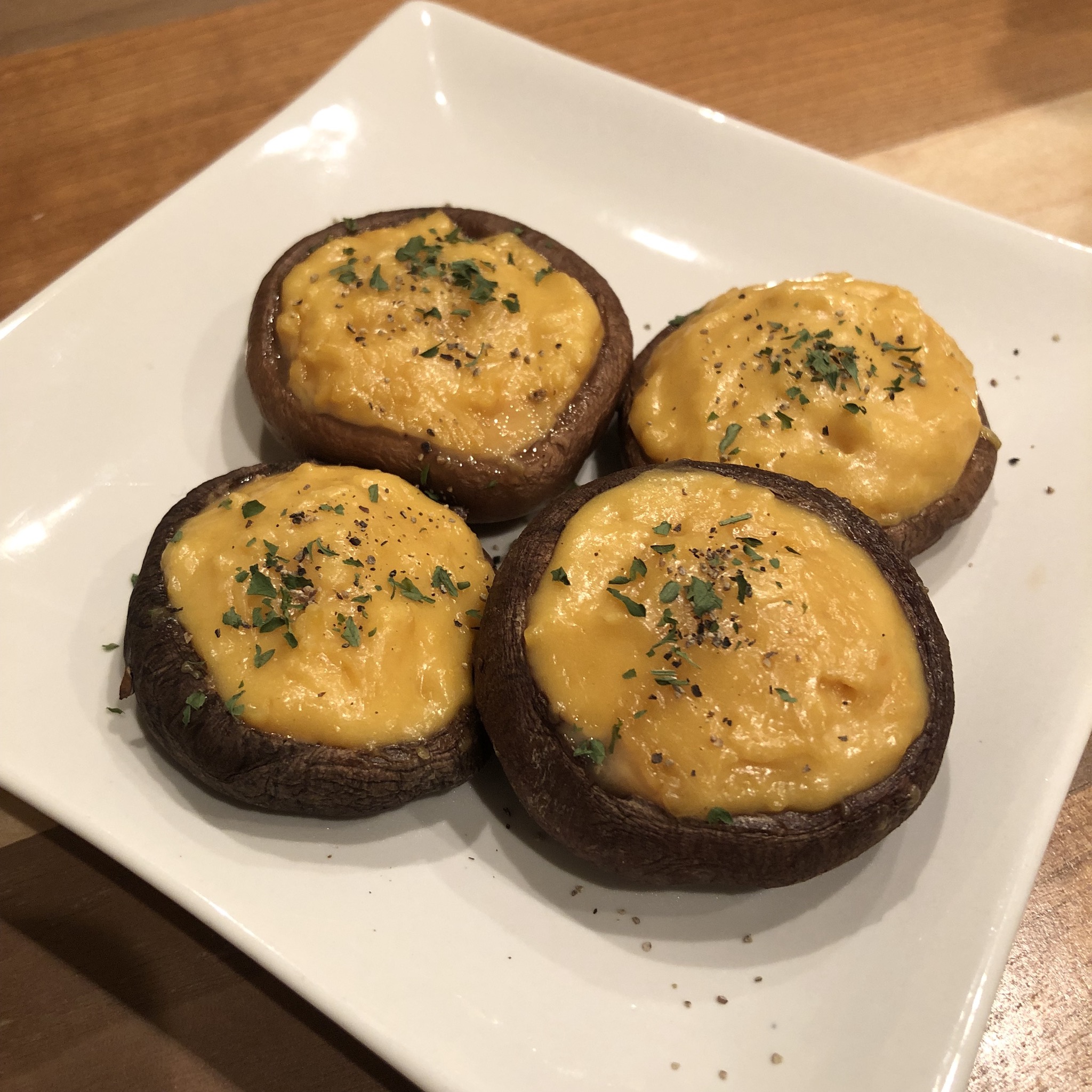 ROASTED SHIITAKE MUSHROOMS WITH MISO & CHEESE