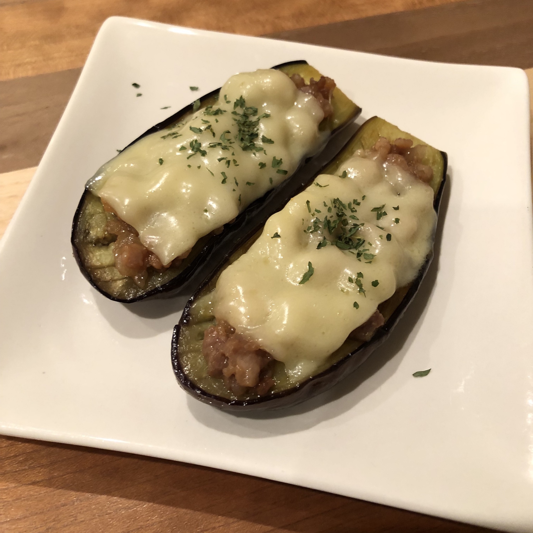 CHEESY EGGPLANT WITH MISO PORK RECIPE