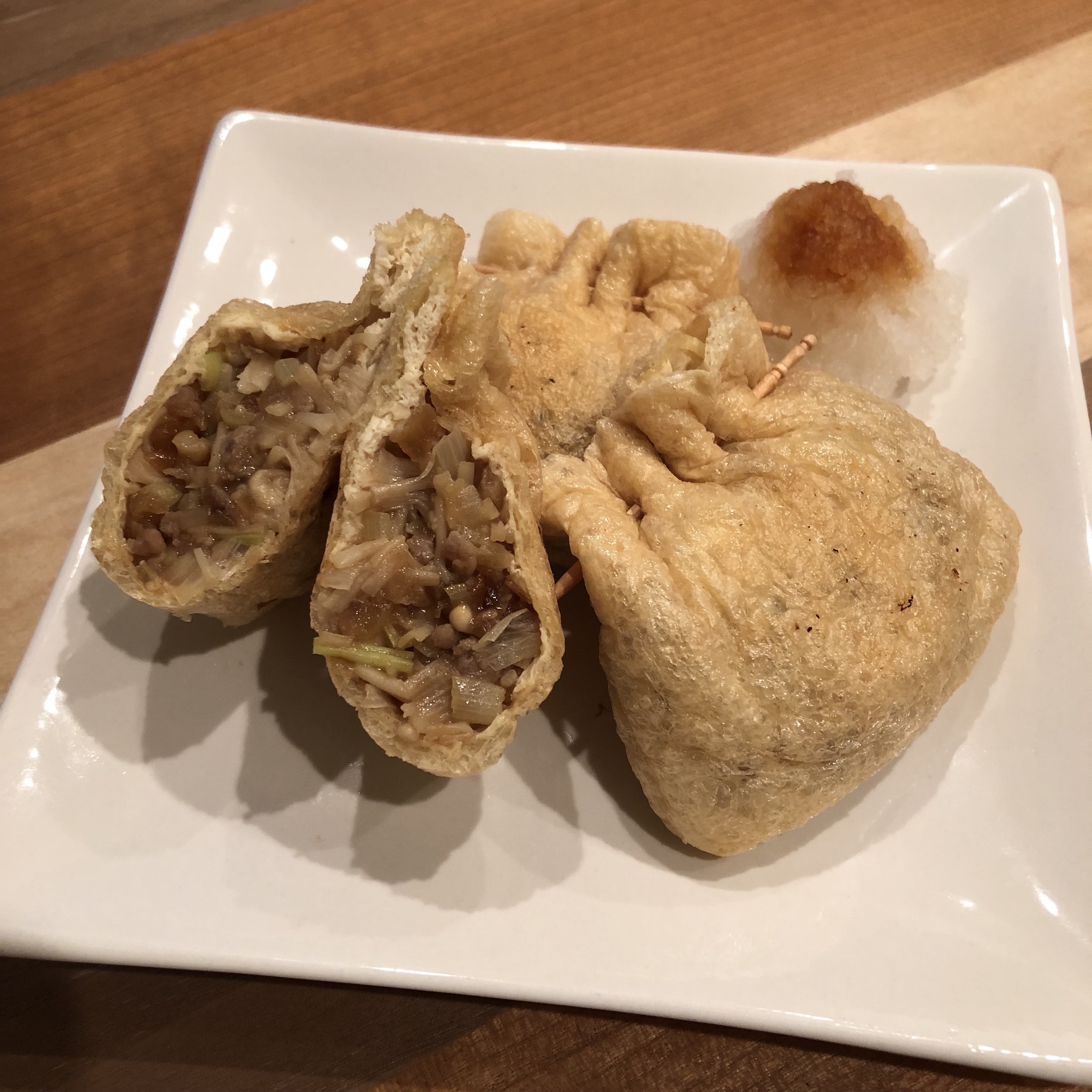 FRIED TOFU STUFFED WITH GREAT MEAT MISO