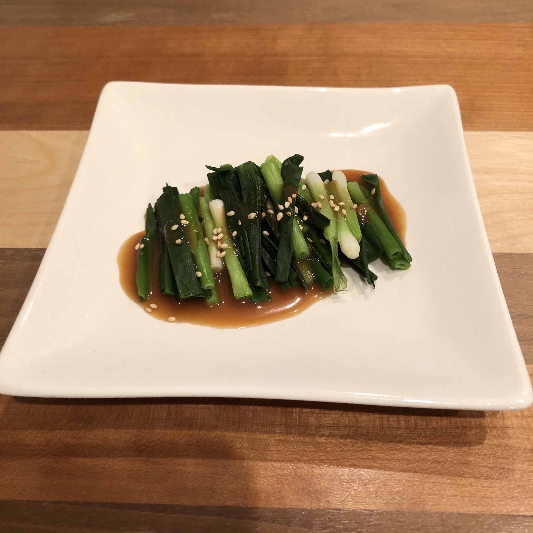 GREEN ONION DRESSED WITH VINEGAR & MISO