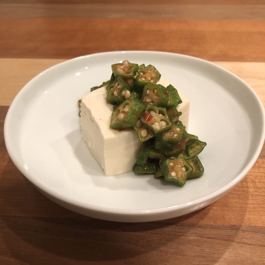 COLD TOFU WITH SPICY OKRA