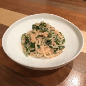 Shirataki Noodles with Miso & Spicy Cod Roe Sauce Recipe