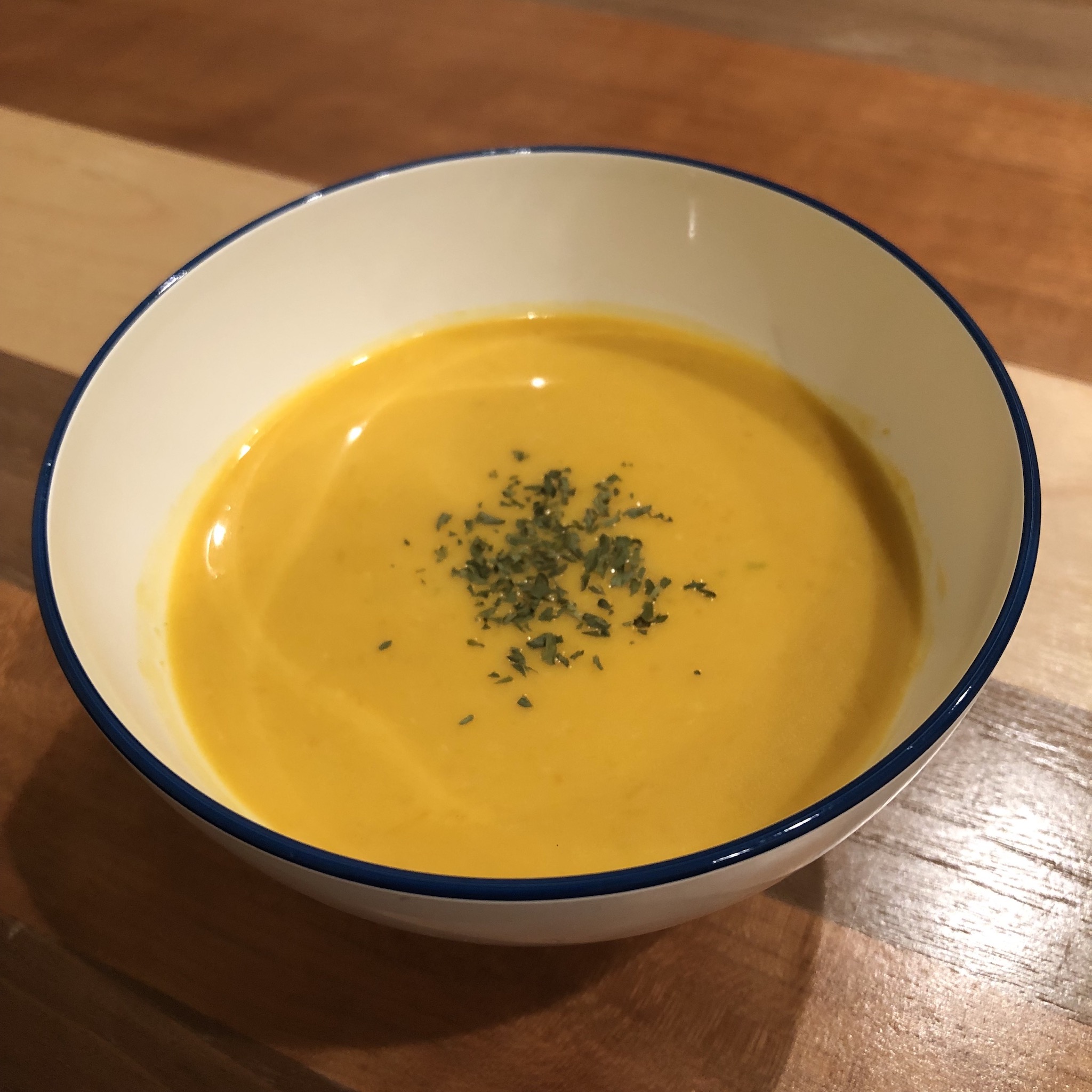 KABOCHA SQUASH (JAPANESE PUMPKIN) SOUP WITH MISO