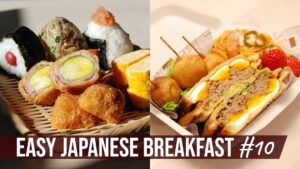 EASY JAPANESE BREAKFAST #10 And Hamburger Steak Sandwich Bento Box for Lunch