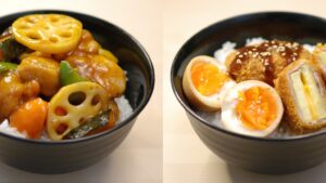 2 Easy Recipes for Japanese-style Rice Bowls with Fall Vegetables