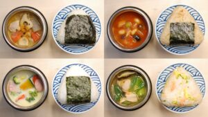 4 EASY Japanese Soup & Rice Ball Recipes - Onigiri Bento Lunch Ideas