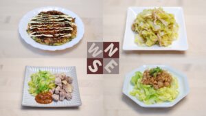 Local Dishes with Cabbage in NSEW Directions in Japan