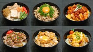 6 Ways to Make Japanese Low Calorie High Protein Bowls aka KINNIKU MESHI #2